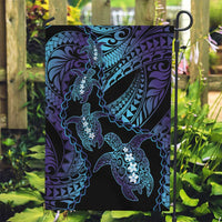 Polynesia Sea Turtle Day Garden Flag Tribal Honu Plumeria Polynesian Pattern