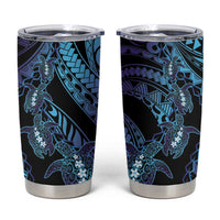 Polynesia Sea Turtle Day Tumbler Cup Tribal Honu Plumeria Polynesian Pattern