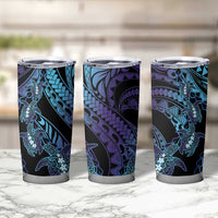 Polynesia Sea Turtle Day Tumbler Cup Tribal Honu Plumeria Polynesian Pattern
