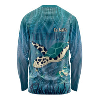 World Sea Turtle Day Polynesia Long Sleeve Shirt Go With The Flow