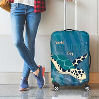 World Sea Turtle Day Polynesia Luggage Cover Go With The Flow