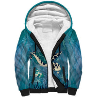 World Sea Turtle Day Polynesia Sherpa Hoodie Go With The Flow