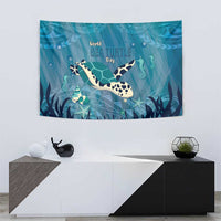 World Sea Turtle Day Polynesia Tapestry Go With The Flow