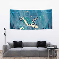 World Sea Turtle Day Polynesia Tapestry Go With The Flow