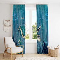 World Sea Turtle Day Polynesia Window Curtain Go With The Flow
