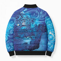 Kuri New Zealand Matariki Bomber Puffer Jacket Aotearoa Dog Waka Maori New Year Galaxy Vibes LT14 - Polynesian Pride