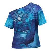 Kuri New Zealand Matariki Cross Shoulder Shirt Aotearoa Dog Waka Maori New Year Galaxy Vibes