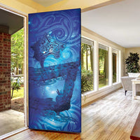 Kuri New Zealand Matariki Door Cover Aotearoa Dog Waka Maori New Year Galaxy Vibes LT14 - Polynesian Pride