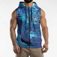 Kuri New Zealand Matariki Sleeveless Zip Hoodie Aotearoa Dog Waka Maori New Year Galaxy Vibes LT14 - Polynesian Pride