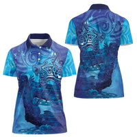 Kuri New Zealand Matariki Women Polo Shirt Aotearoa Dog Waka Maori New Year Galaxy Vibes LT14 - Polynesian Pride