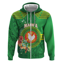 Personalized Manu'a Cession Day Hoodie Tropical Flowers With Polynesian Pattern