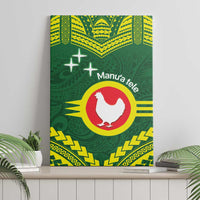 Manu'a Flag Day Canvas Wall Art Polynesian Pattern National Color Proud