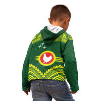 Manu'a Flag Day Kid Hoodie Polynesian Pattern National Color Proud