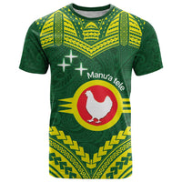 Manu'a Flag Day T Shirt Polynesian Pattern National Color Proud LT14 Green - Polynesian Pride