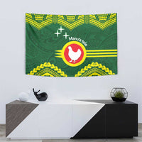 Manu'a Flag Day Tapestry Polynesian Pattern National Color Proud