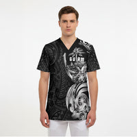 Attelong Guam Chamorro Scrub Top Guahan Seal Tattoo LT14 - Polynesian Pride