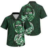 Betde Guam Chamorro Family Matching Mermaid Dress and Hawaiian Shirt Guahan Seal Tattoo LT14 Son's Shirt Green - Polynesian Pride