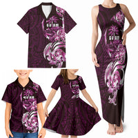 Kulot Di Rosa Guam Chamorro Family Matching Tank Maxi Dress and Hawaiian Shirt Guahan Seal Tattoo LT14 - Polynesian Pride