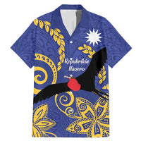 Nauru Angam Day Family Matching Mermaid Dress and Hawaiian Shirt Naoero Frigate Bird Polynesian Pattern