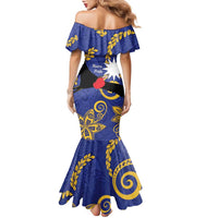 Nauru Angam Day Family Matching Mermaid Dress and Hawaiian Shirt Naoero Frigate Bird Polynesian Pattern