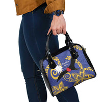 Nauru Angam Day Shoulder Handbag Naoero Frigate Bird Polynesian Pattern LT14 - Polynesian Pride
