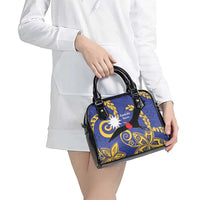 Nauru Angam Day Shoulder Handbag Naoero Frigate Bird Polynesian Pattern LT14 - Polynesian Pride