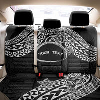 Personalised Pohnpei Nukuoro Micronesia Back Car Seat Cover Polynesian Tattoo Curves Black Version LT14 - Polynesian Pride
