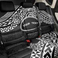 Personalised Pohnpei Nukuoro Micronesia Back Car Seat Cover Polynesian Tattoo Curves Black Version LT14 - Polynesian Pride