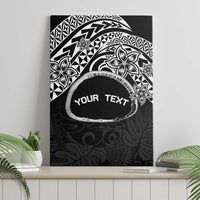 Personalised Pohnpei Nukuoro Micronesia Canvas Wall Art Polynesian Tattoo Curves Black Version LT14 - Polynesian Pride