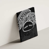 Personalised Pohnpei Nukuoro Micronesia Canvas Wall Art Polynesian Tattoo Curves Black Version LT14 - Polynesian Pride