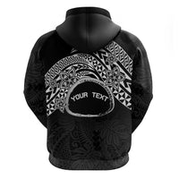 Personalised Pohnpei Nukuoro Micronesia Hoodie Polynesian Tattoo Curves Black Version LT14 - Polynesian Pride