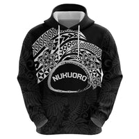 Personalised Pohnpei Nukuoro Micronesia Hoodie Polynesian Tattoo Curves Black Version LT14 - Polynesian Pride
