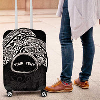 Personalised Pohnpei Nukuoro Micronesia Luggage Cover Polynesian Tattoo Curves Black Version LT14 Black - Polynesian Pride