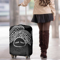 Personalised Pohnpei Nukuoro Micronesia Luggage Cover Polynesian Tattoo Curves Black Version LT14 - Polynesian Pride
