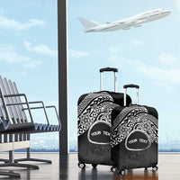 Personalised Pohnpei Nukuoro Micronesia Luggage Cover Polynesian Tattoo Curves Black Version LT14 - Polynesian Pride