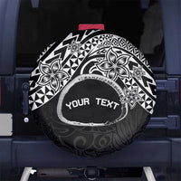 Personalised Pohnpei Nukuoro Micronesia Spare Tire Cover Polynesian Tattoo Curves Black Version LT14 - Polynesian Pride