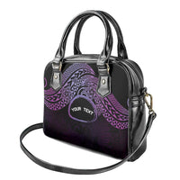 Personalised Pohnpei Nukuoro Micronesia Shoulder Handbag Polynesian Tattoo Curves Purple Version LT14 - Polynesian Pride
