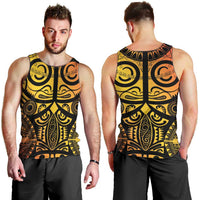 Marquesas Islands Men Tank Top Marquesan Tattoo Yellow Gradient - Polynesian Pride