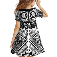 Marquesas Islands Family Matching Summer Maxi Dress and Hawaiian Shirt Marquesan Tattoo Black White Color - Polynesian Pride