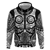 Marquesas Islands Hoodie Marquesan Tattoo Black White Color - Polynesian Pride