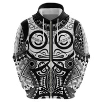 Marquesas Islands Hoodie Marquesan Tattoo Black White Color - Polynesian Pride