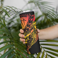 Gradient Marquesas Islands Skinny Tumbler Marquesan Matatiki Hammerhead Shark Patutiki - Polynesian Pride