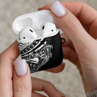 Black White Marquesas Islands AirPods Case Marquesan Matatiki Hammerhead Shark Patutiki - Polynesian Pride