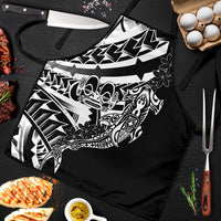 Black White Marquesas Islands Apron Marquesan Matatiki Hammerhead Shark Patutiki - Polynesian Pride