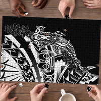 Black White Marquesas Islands Puzzle Marquesan Matatiki Hammerhead Shark Patutiki - Polynesian Pride