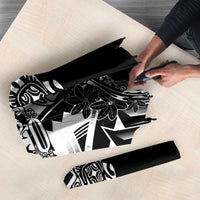 Black White Marquesas Islands Umbrella Marquesan Matatiki Hammerhead Shark Patutiki - Polynesian Pride