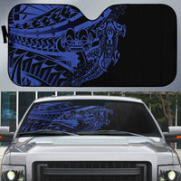 Blue Marquesas Islands Auto Sun Shade Marquesan Matatiki Hammerhead Shark Patutiki - Polynesian Pride
