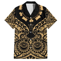 Austral Islands Family Matching Off Shoulder Maxi Dress and Hawaiian Shirt Tuhaa Pae Penu Stars Necklace Gold - Polynesian Pride