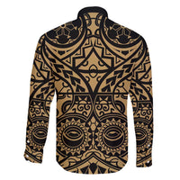 Austral Islands Family Matching Short Sleeve Bodycon Dress and Hawaiian Shirt Tuhaa Pae Penu Stars Necklace Gold - Polynesian Pride