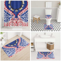 Austral Islands Bathroom Set Tuhaa Pae Penu Stars Necklace Red - Polynesian Pride